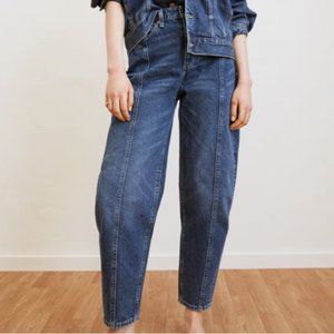 Lee x H&M High Rise Seamed Baggy Tapered Jeans